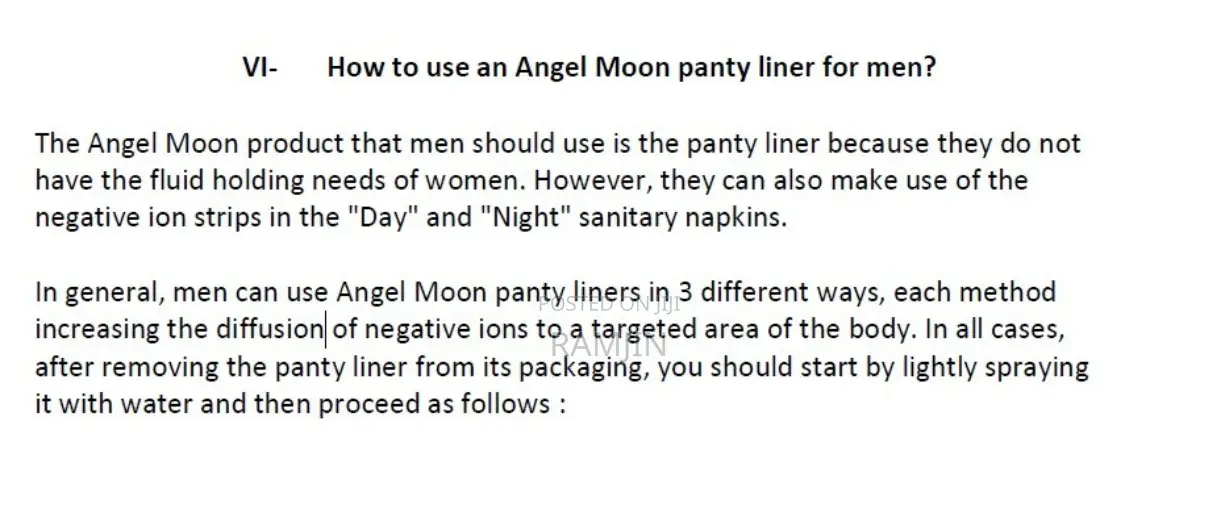 1 Pack of Angel Moon Panty Liner