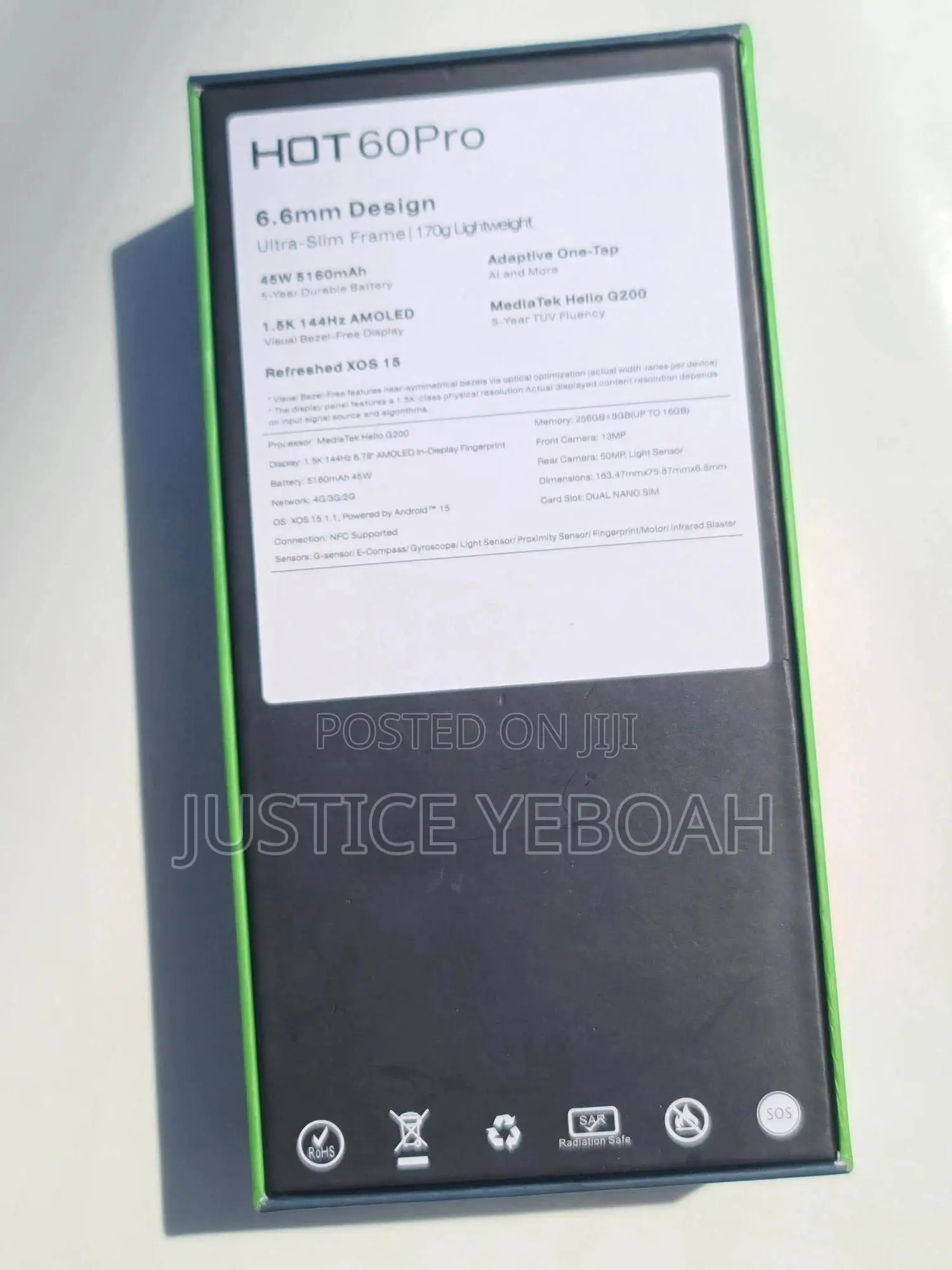 New Infinix Hot 60 Pro+ 256 GB Black
