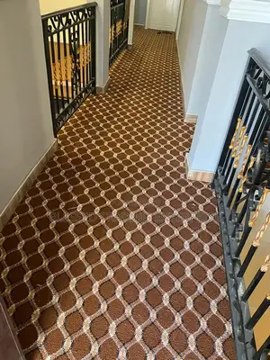Gold and Brown Woolen Carpet for Floor and Corridor