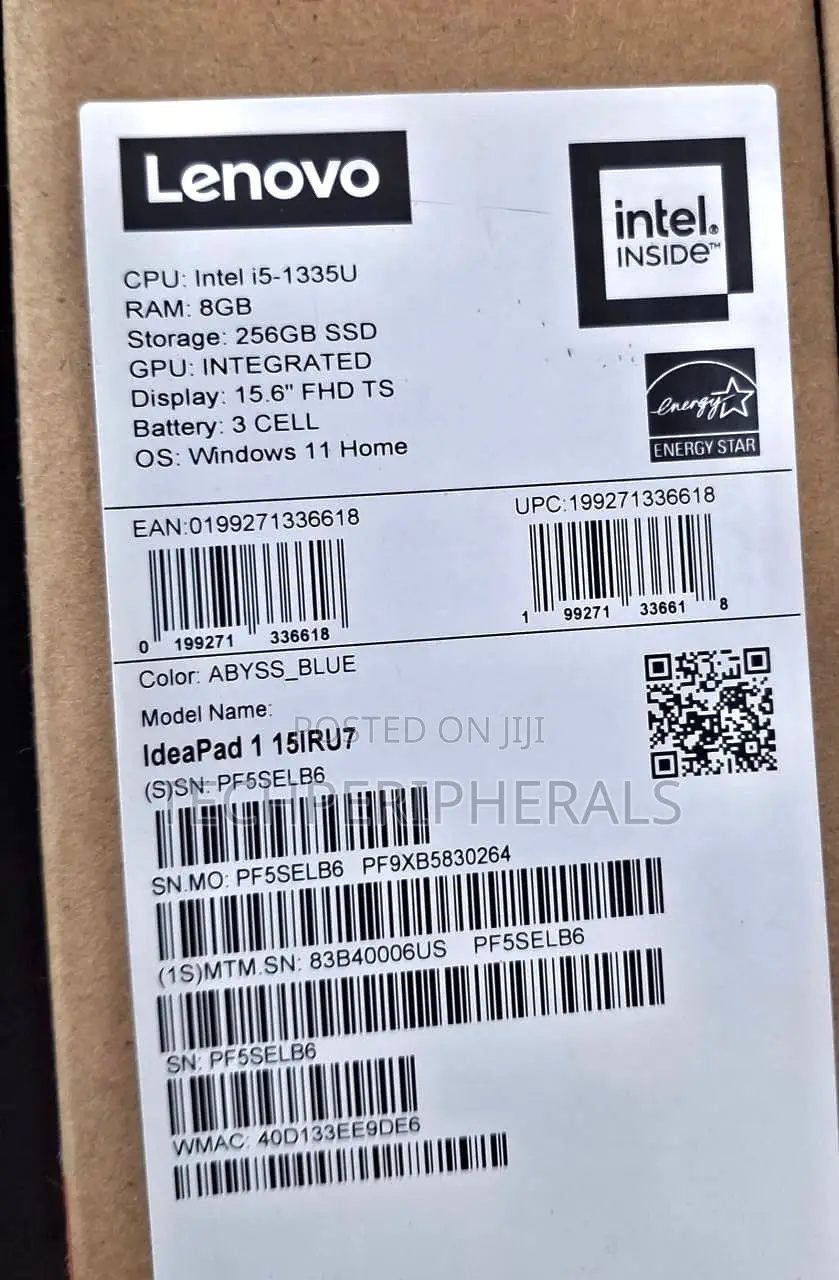 New Laptop Lenovo IdeaPad 1 8GB Intel Core i5 SSD 256GB