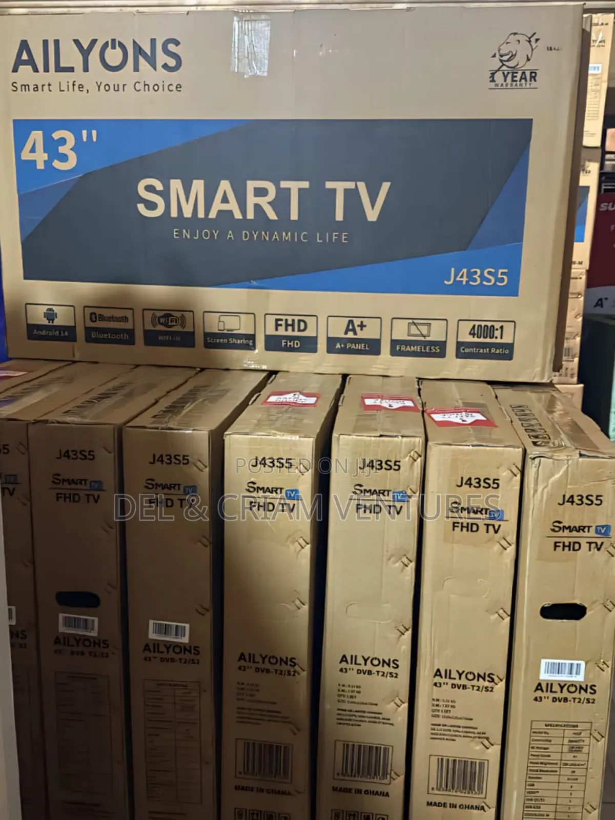 Ailyons 43" Satellite Led Tv|In-Built Decoder|1080p|Full Hdl|Usb|Hdmi