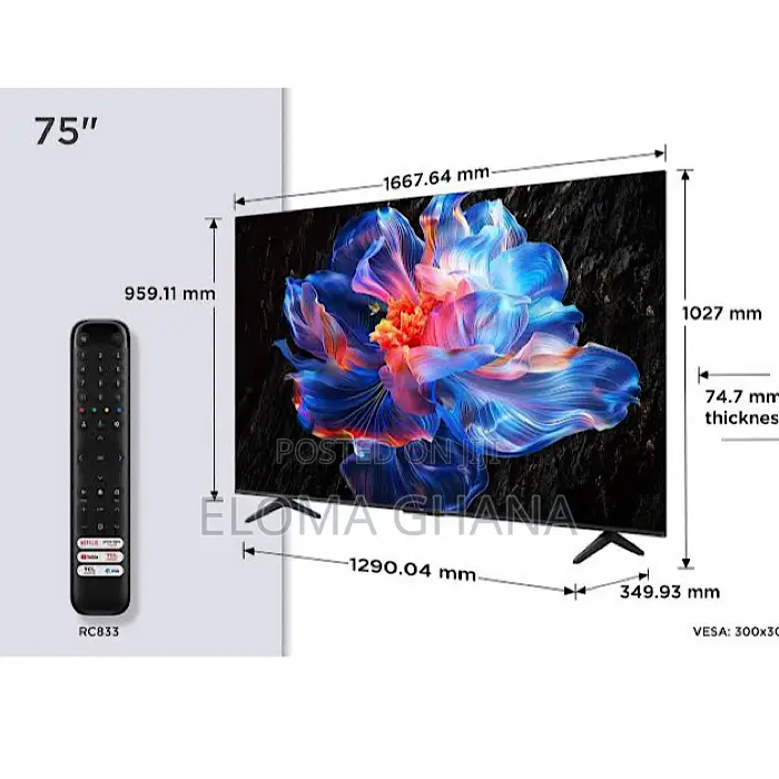 2026 TCL 75 Inch Smart Ultra Hd Android Google 75p6l Television