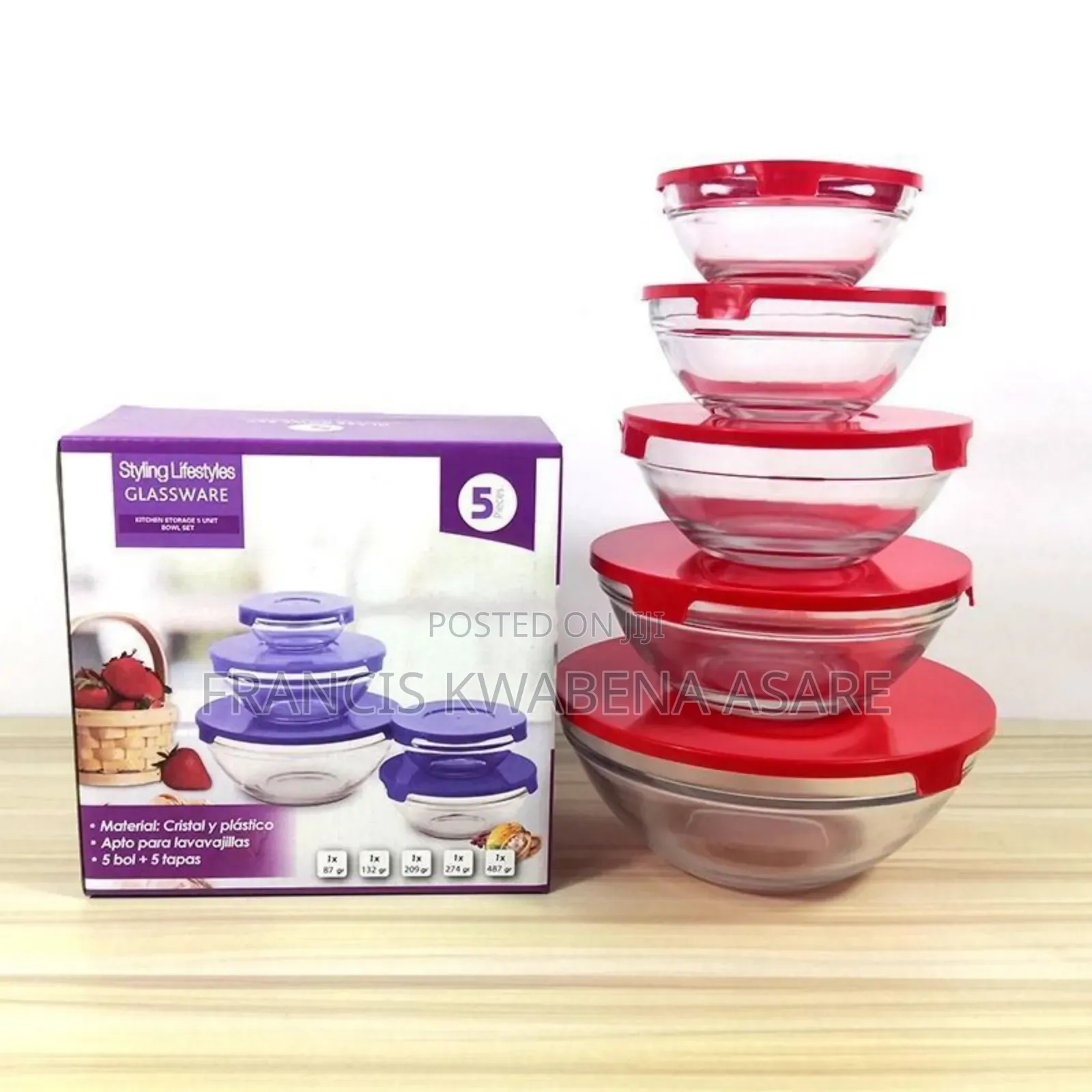 Glass Bowls 5pieces Set