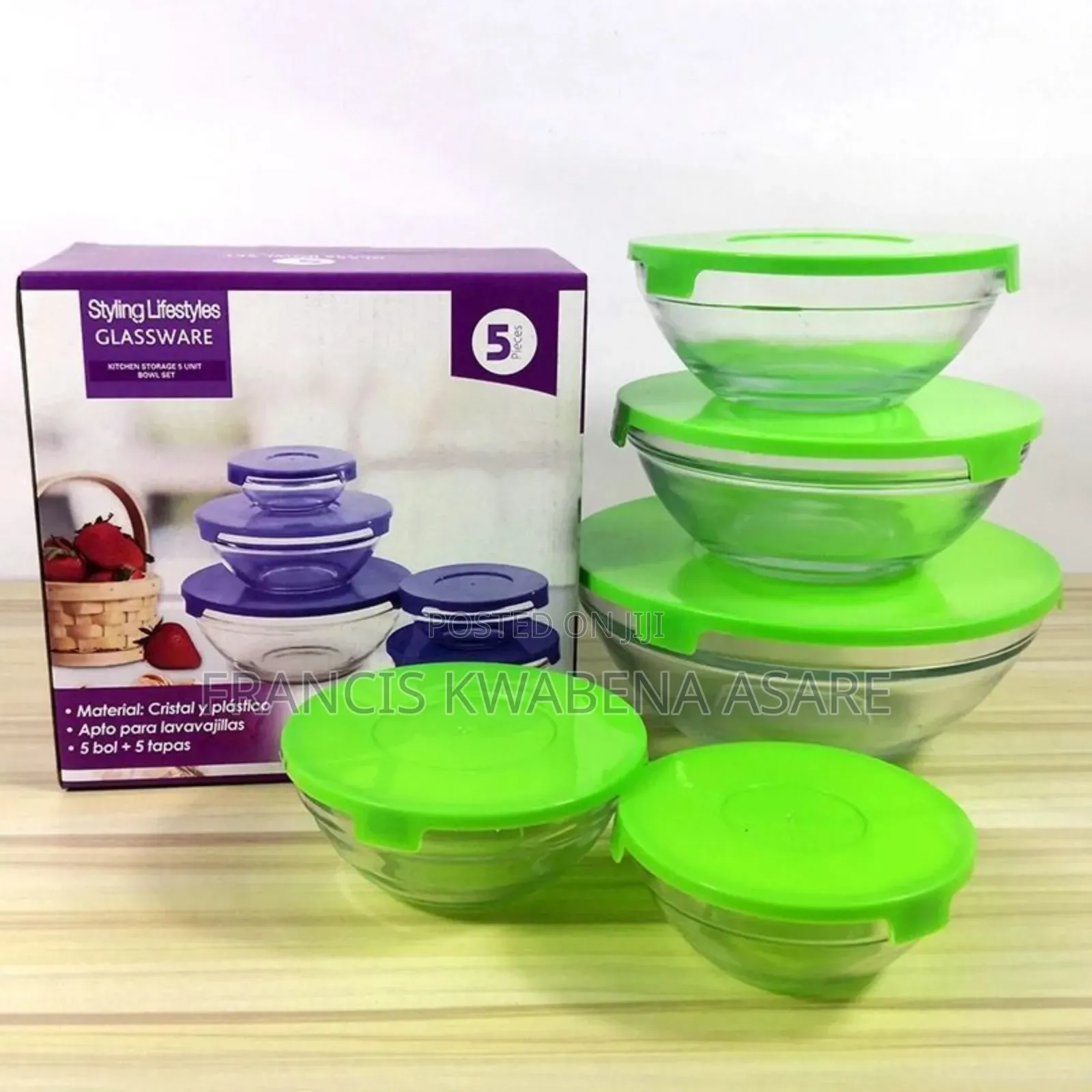 Glass Bowls 5pieces Set