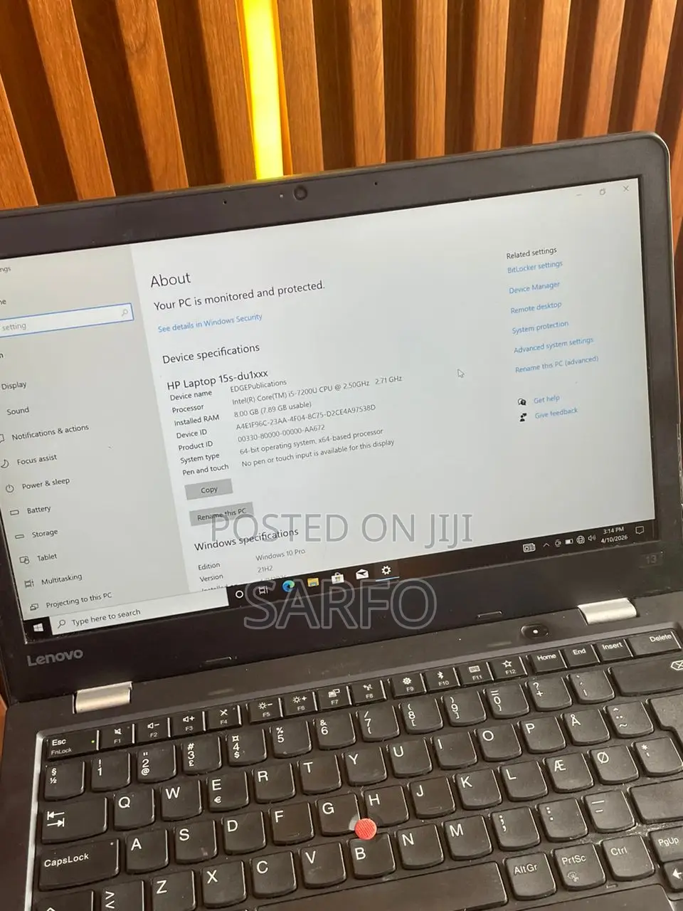 Laptop Lenovo ThinkPad T490s 8GB Intel Core i7 SSD 128GB