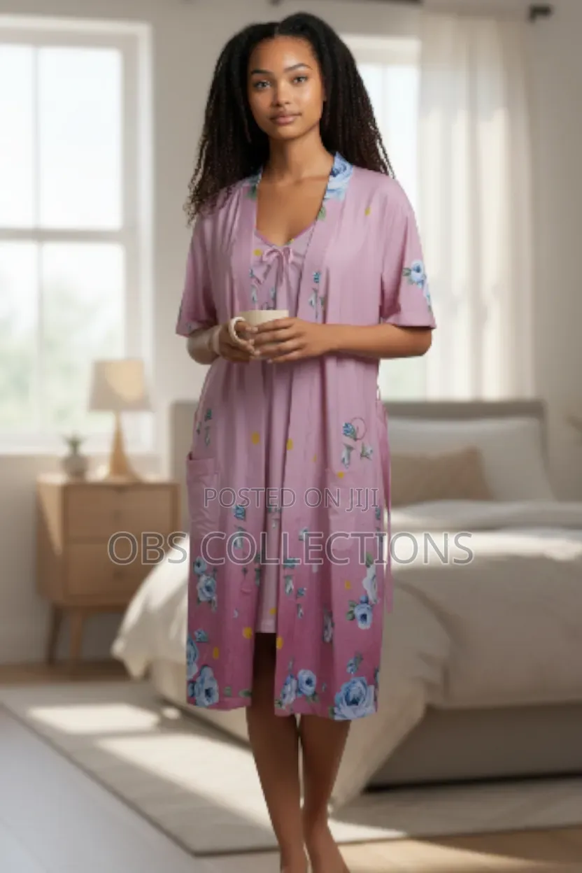 Ladies Sleepwear With Bath Coat