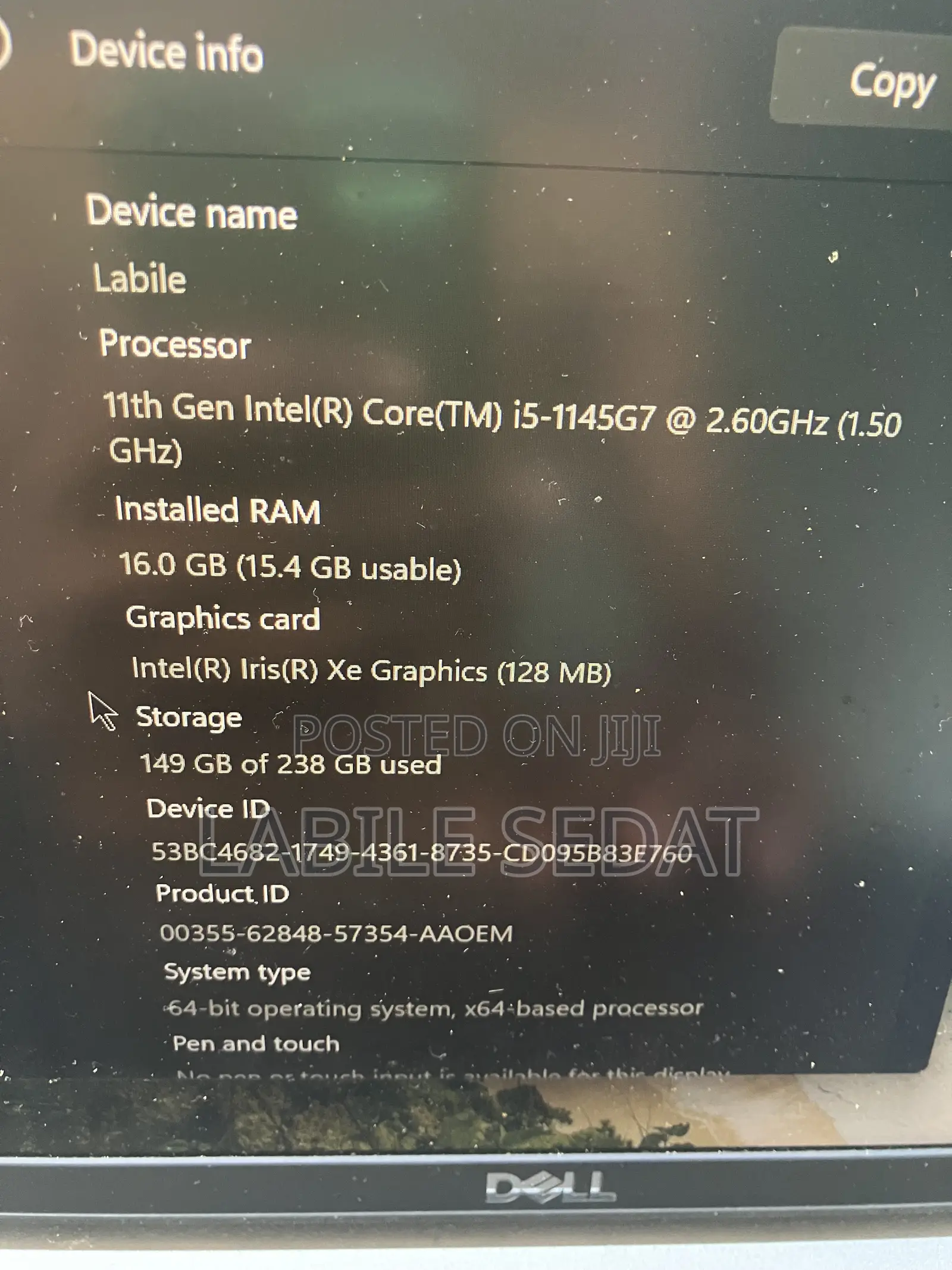 Laptop Dell Latitude 5420 16GB Intel Core i5 SSD 256GB
