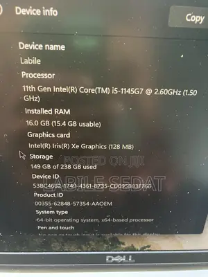 Laptop Dell Latitude 5420 16GB Intel Core i5 SSD 256GB