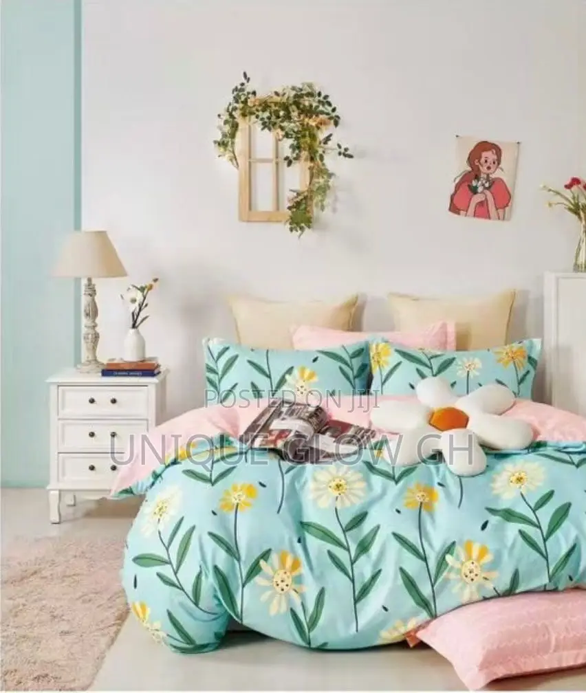 Quality Kingsize Duvet Set;1bedsheet/1duvet,4 Pillow Cases