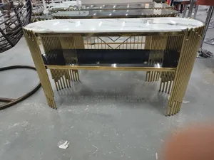 A Luxury Modern Two-Tier Console Table