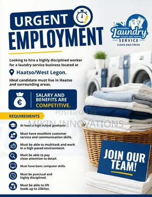 Laundry Worker Wanted