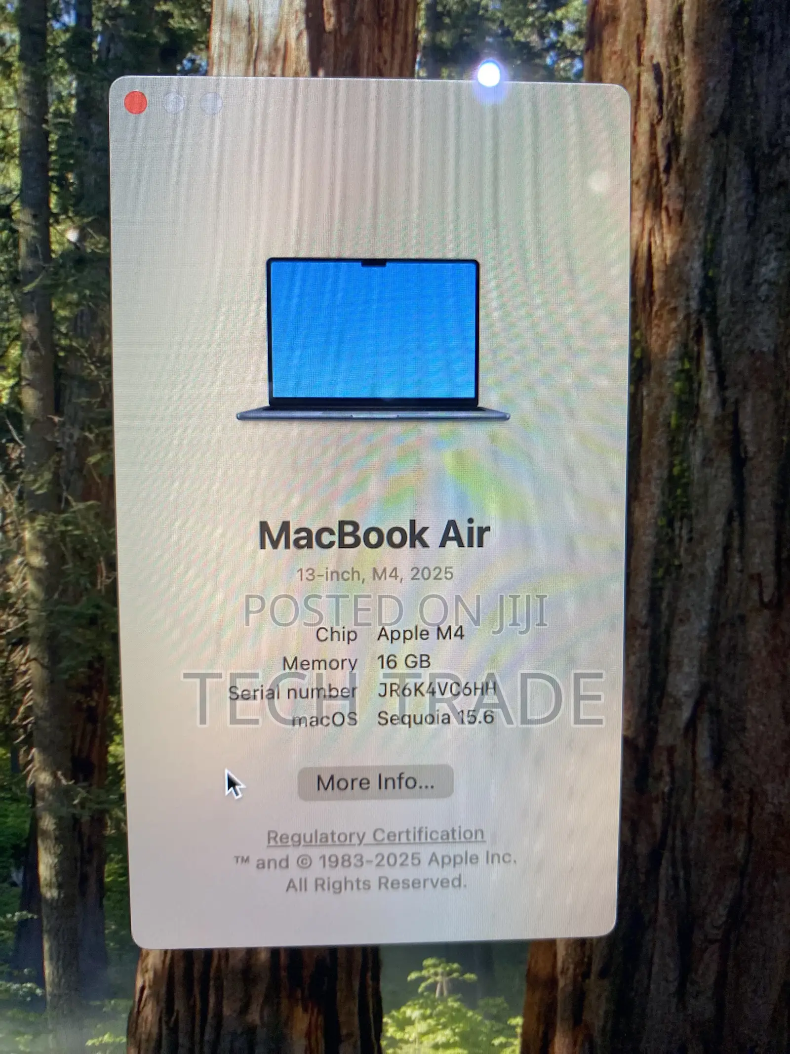 Laptop Apple MacBook Air 2025 M4 13-inch 16GB Apple M4 SSD 256GB