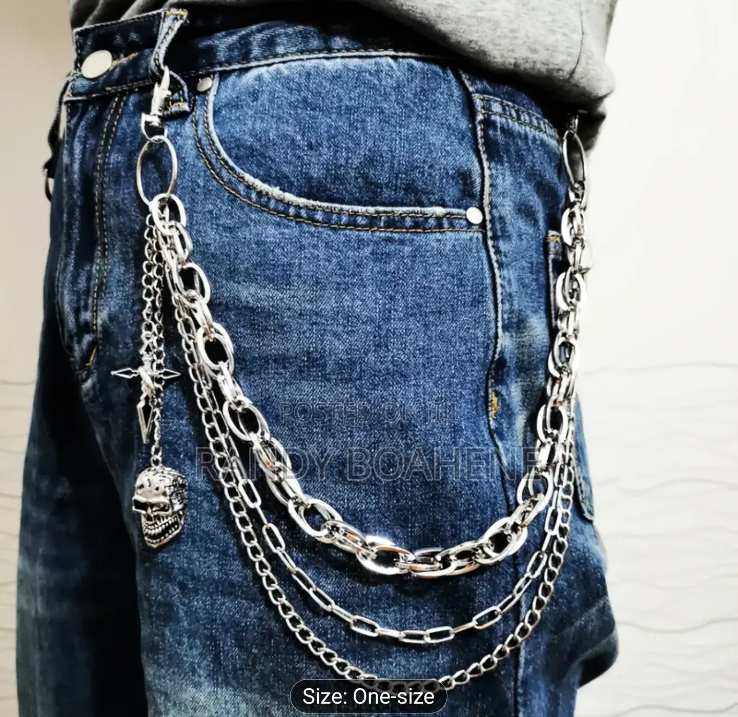 Gridlock Cross Skull Side Chain