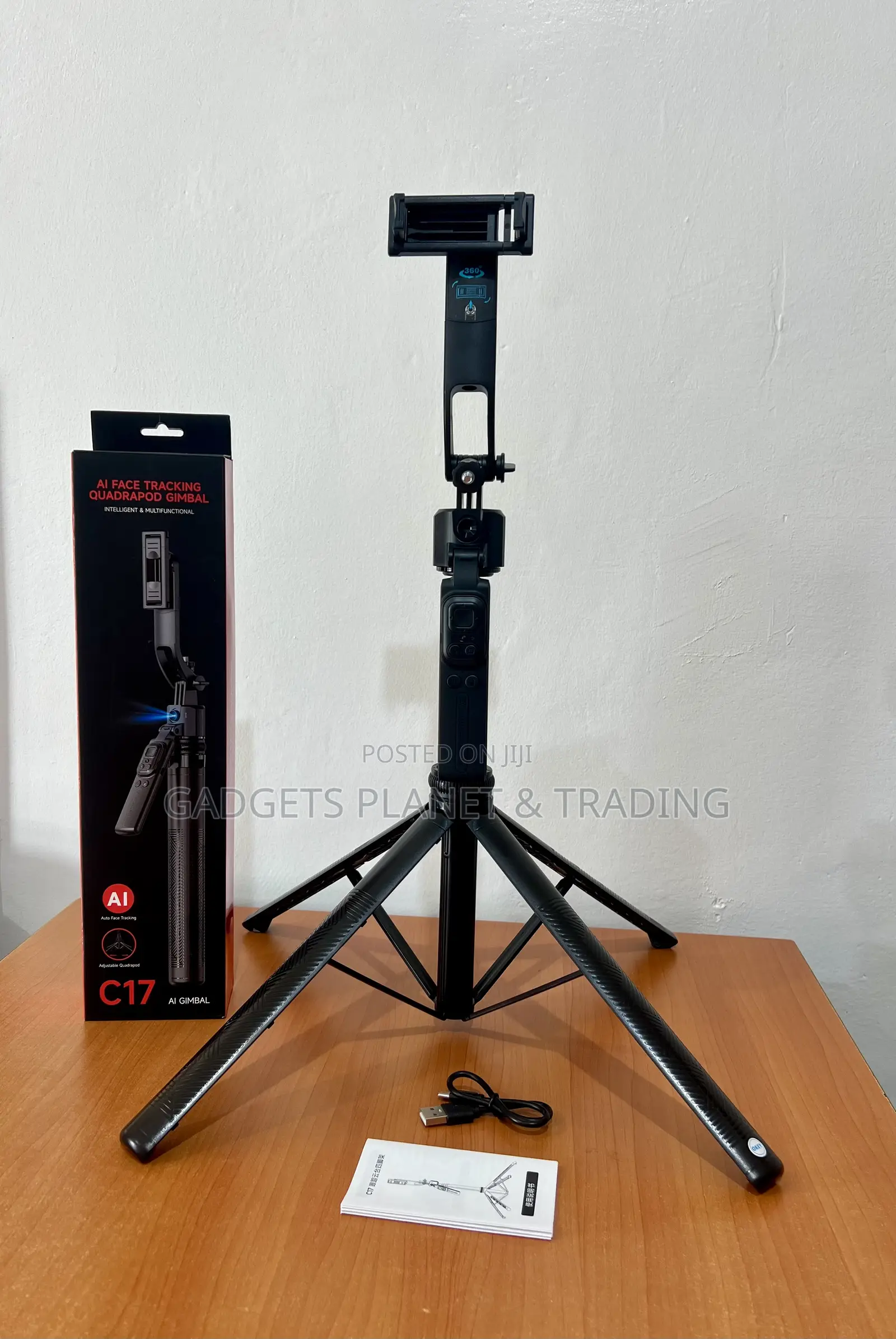 Intelligent Multifunctional Ai Face Tracking Quadrapod Gimbal - C17