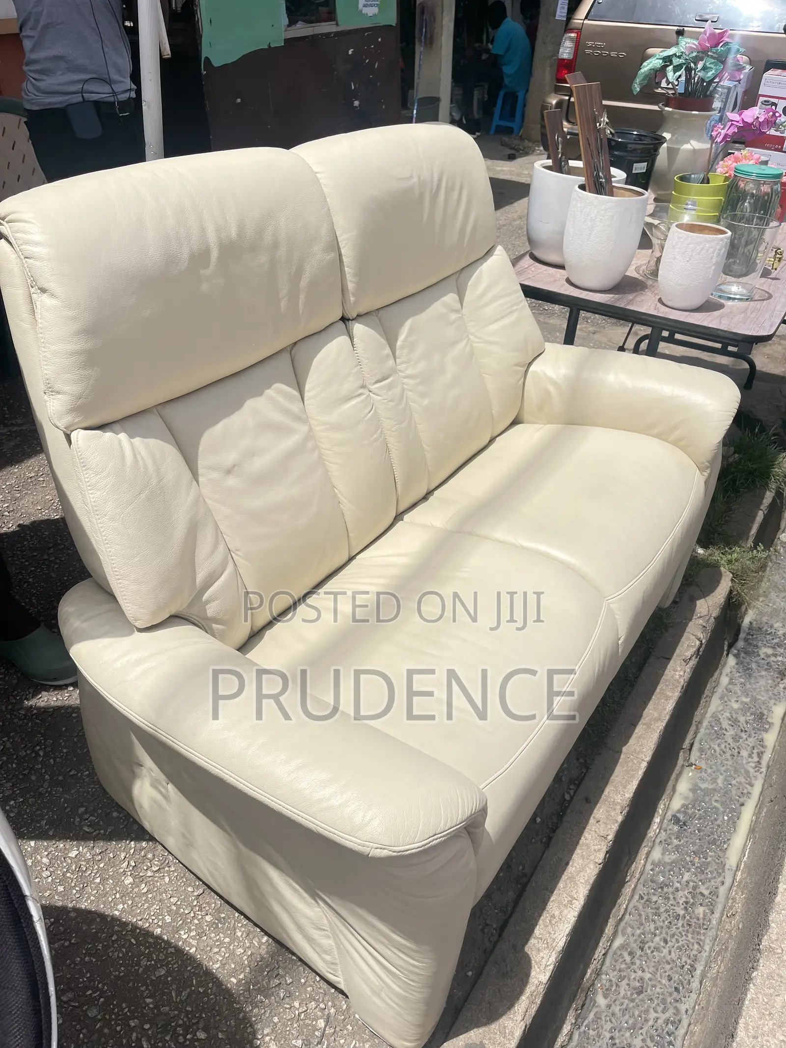2 in One Home Used High Quality Leather Sofa