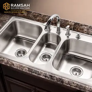 Luxury 3 Bowl Stainless Steel Kitchen Sink