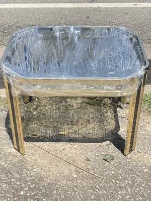 Small Size Center Table With a Double Layer Thick Glass Top