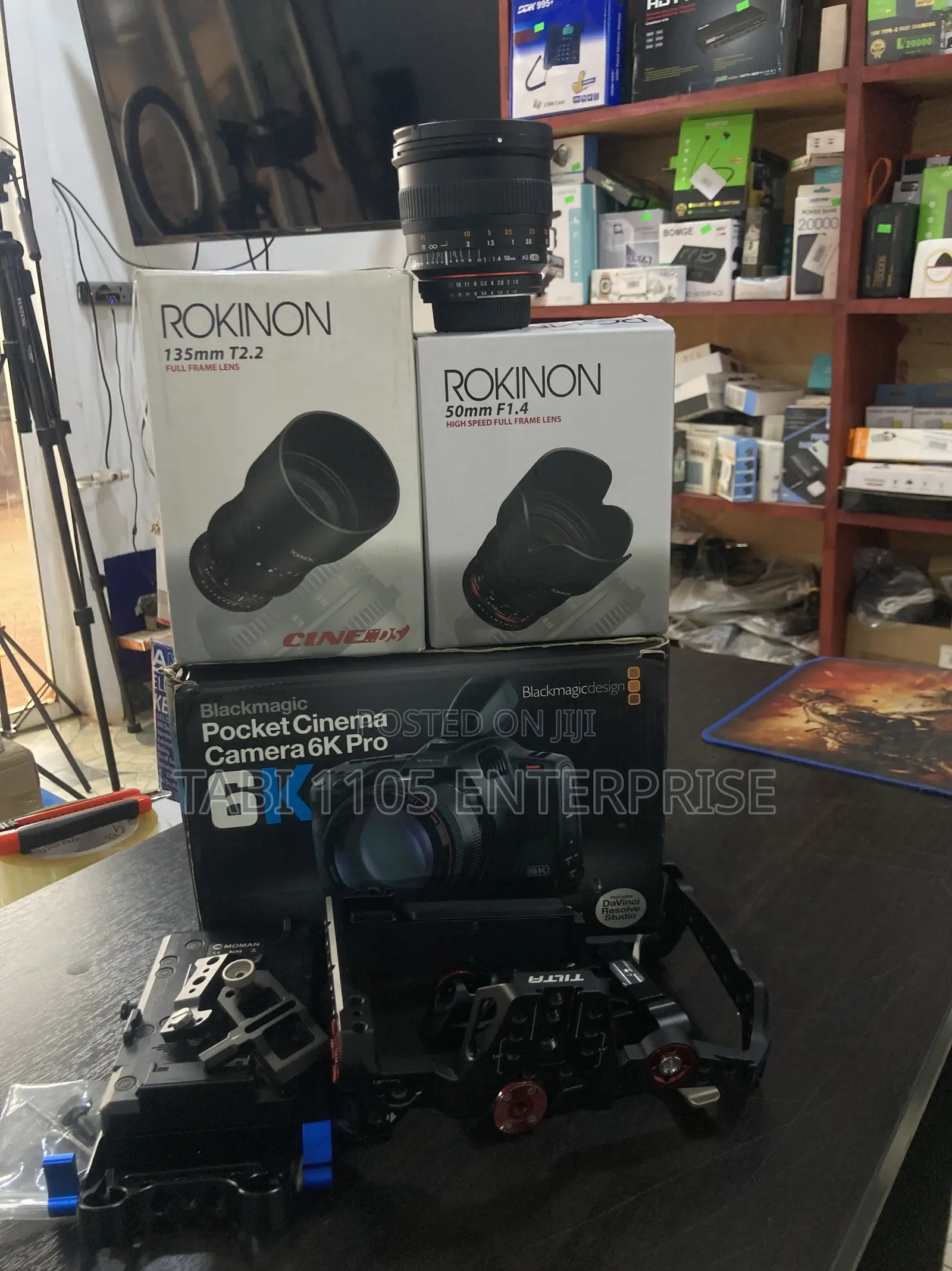 Blackmagic 6k Pro + 3 Rokinon Lenses And Camera Cage