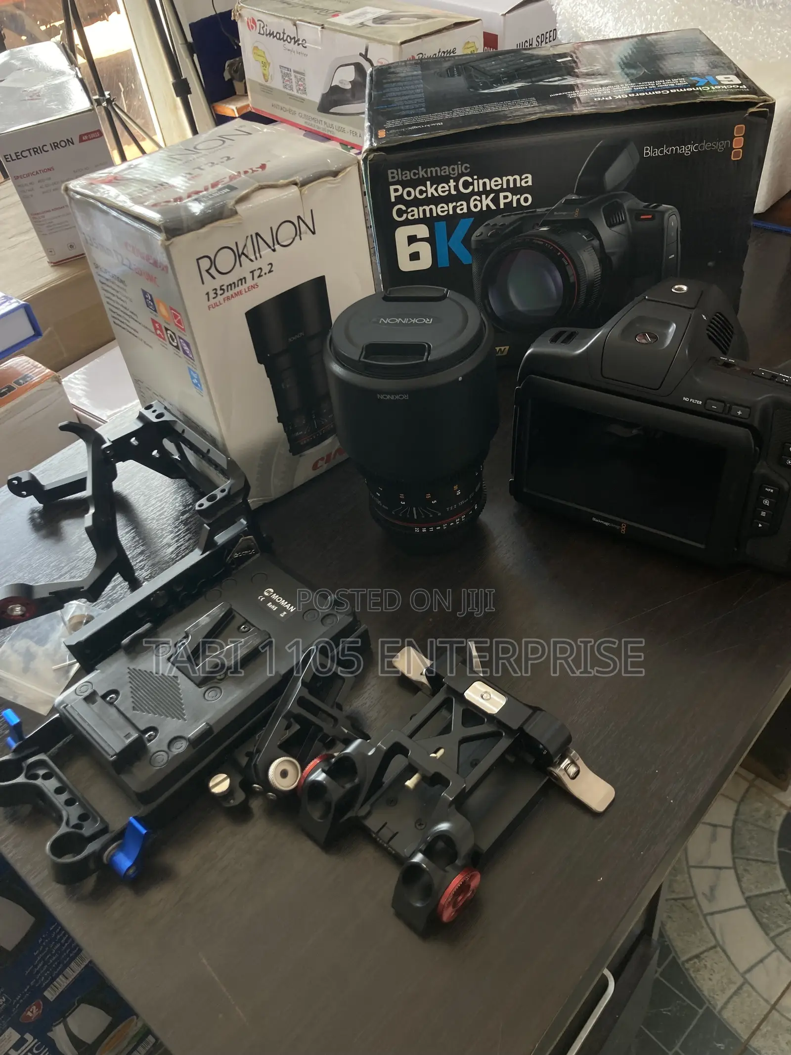 Blackmagic 6k Pro + 3 Rokinon Lenses And Camera Cage