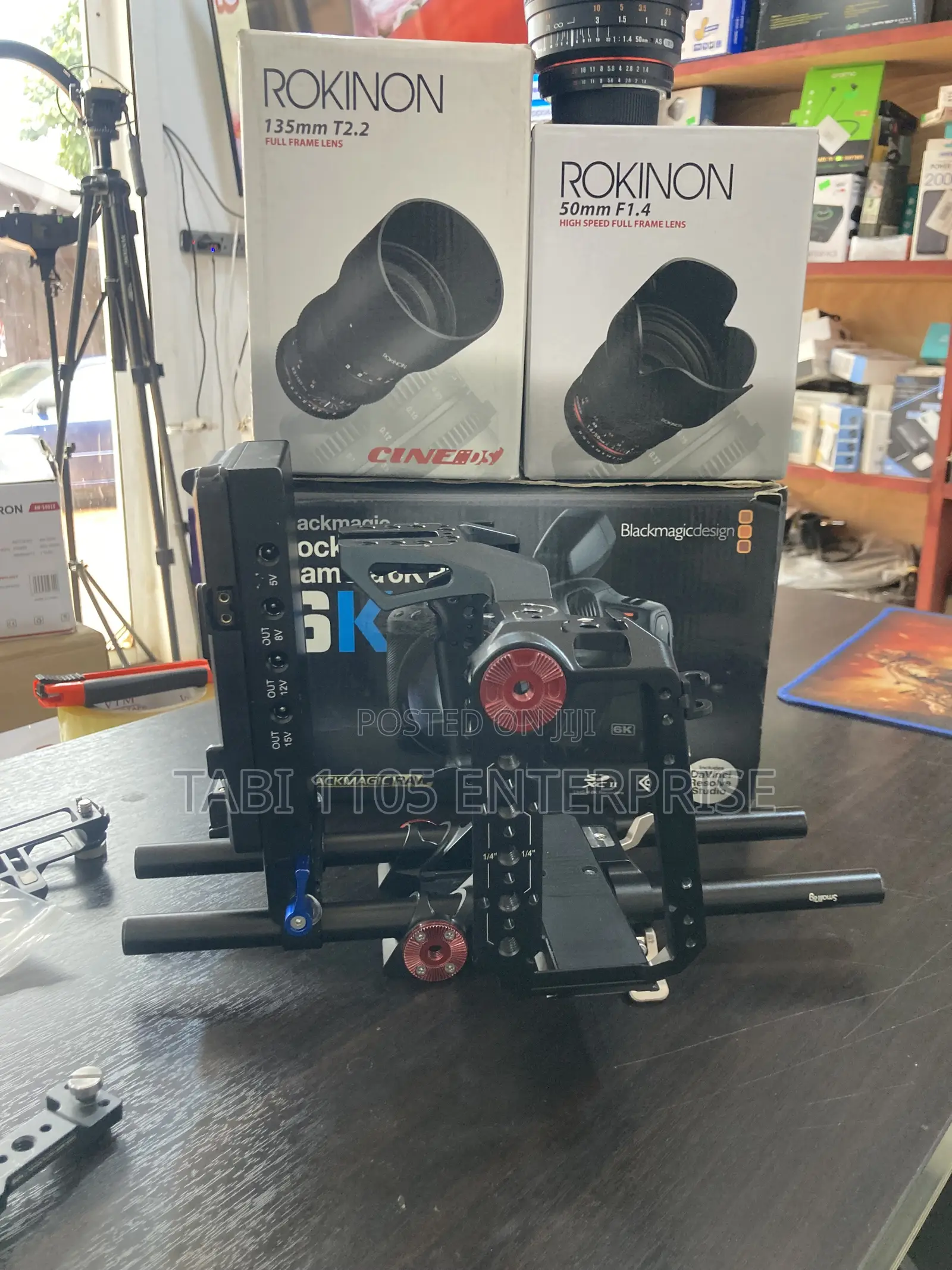 Blackmagic 6k Pro + 3 Rokinon Lenses And Camera Cage
