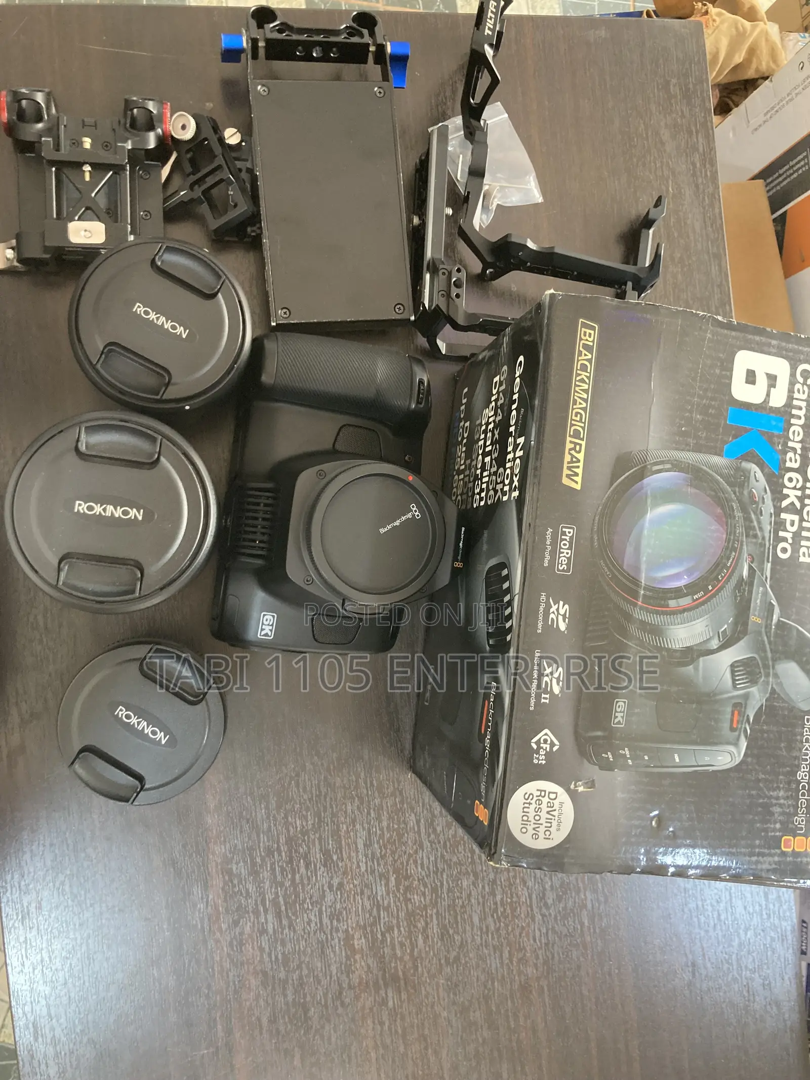 Blackmagic 6k Pro + 3 Rokinon Lenses And Camera Cage