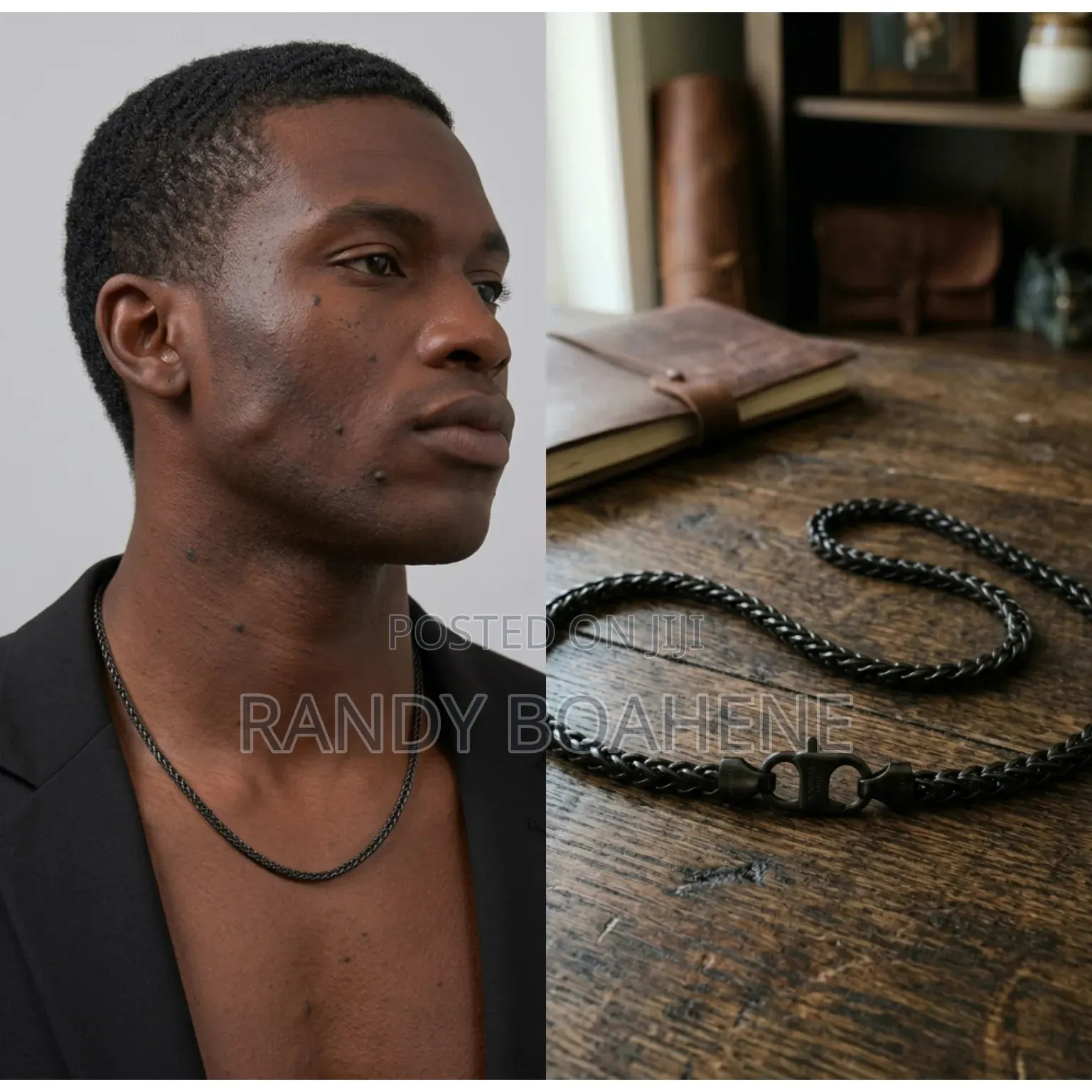 Men Black Franco Chain