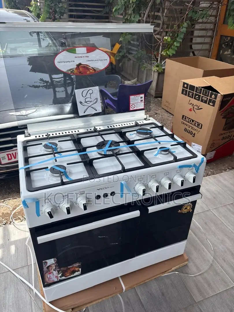 Mediatech 60x90 White Cooker Stylish and Efficient Kitchen Appliance