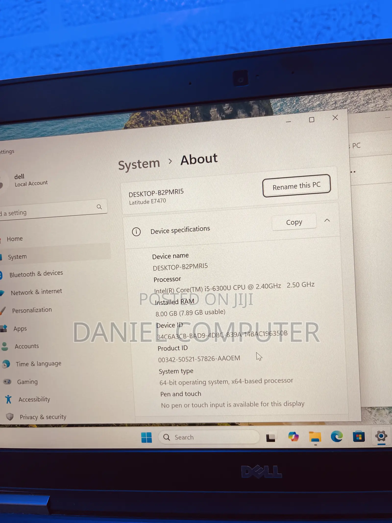 Laptop Dell Latitude E7470 8GB Intel Core i5 SSD 256GB