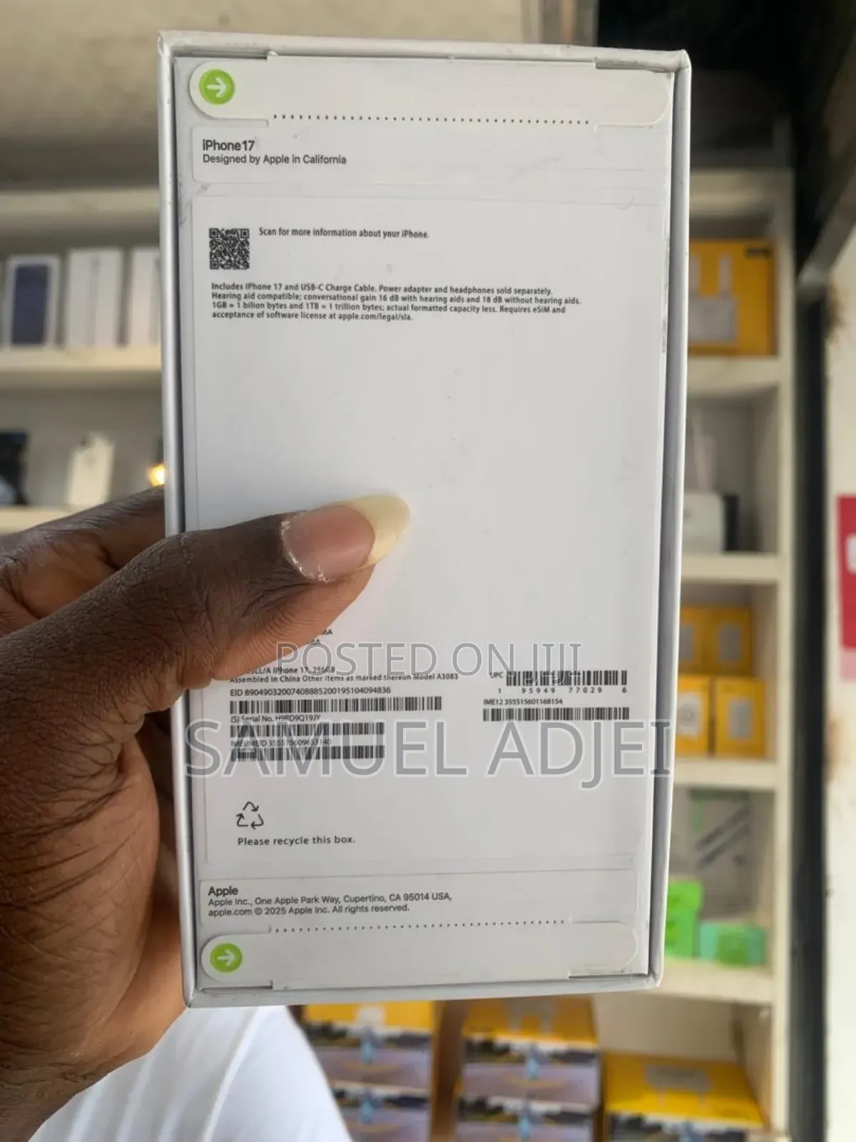 New Apple iPhone 17 256 GB Blue