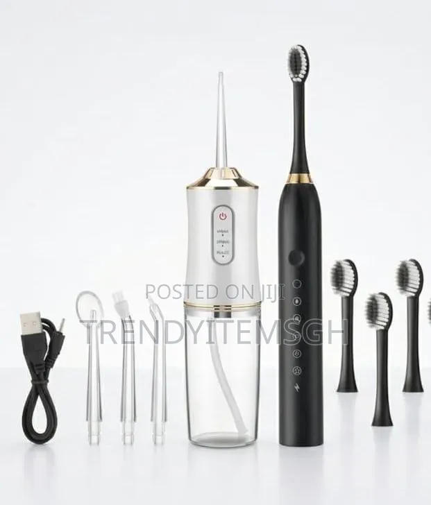 2-in-1 Rechargeable Electric Toothbrush Water Flosser Set Combo
