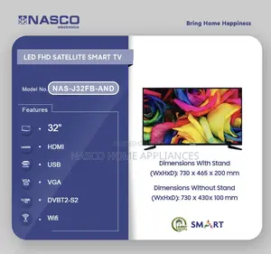 Nasco 32 Inches Led Satellite Smart Television