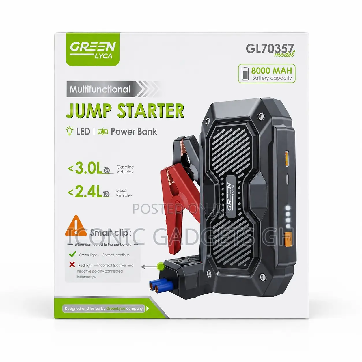 8000mah Multifunctional Jump Starter