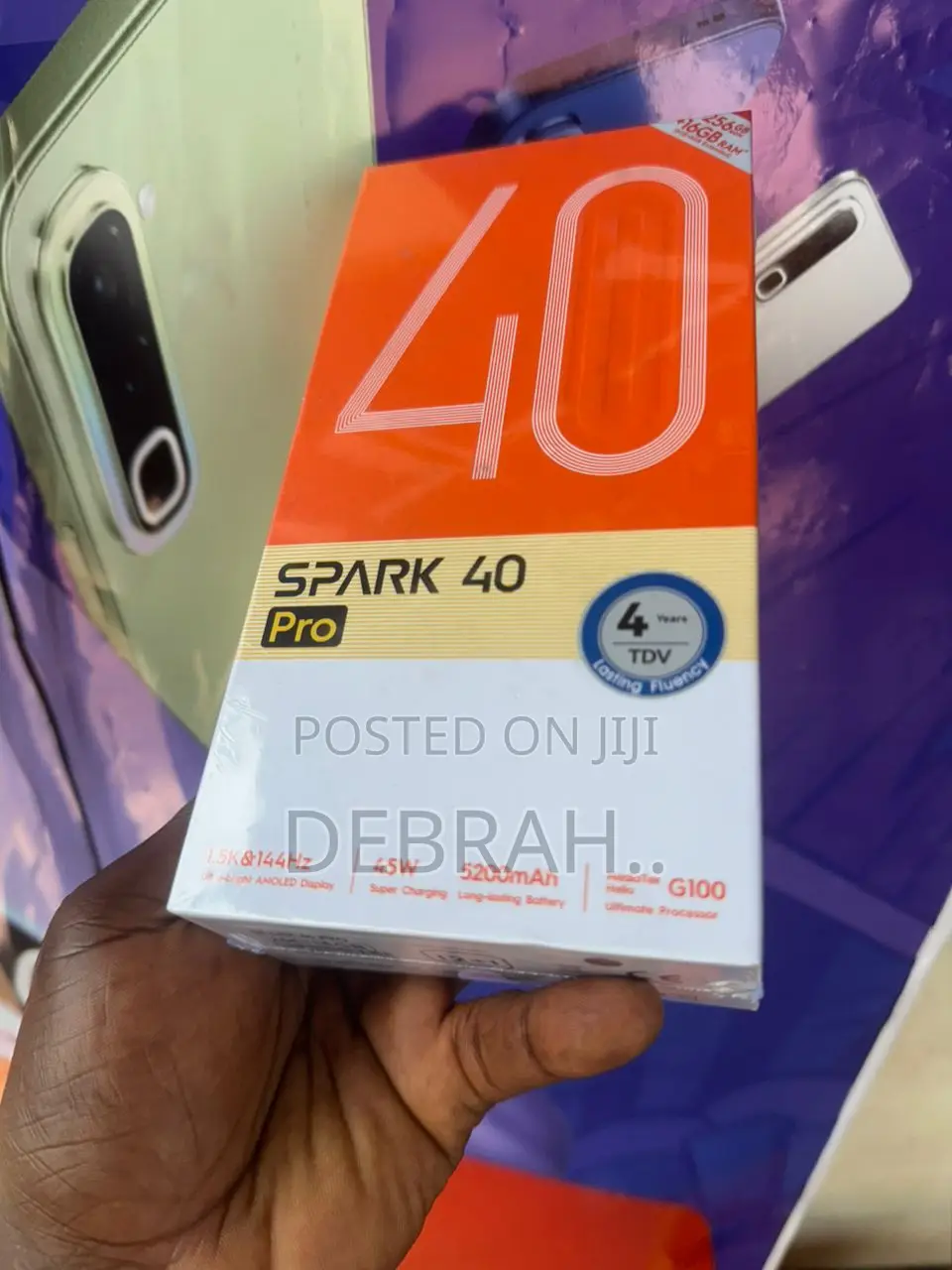 New Tecno Spark 40 Pro 256 GB Black