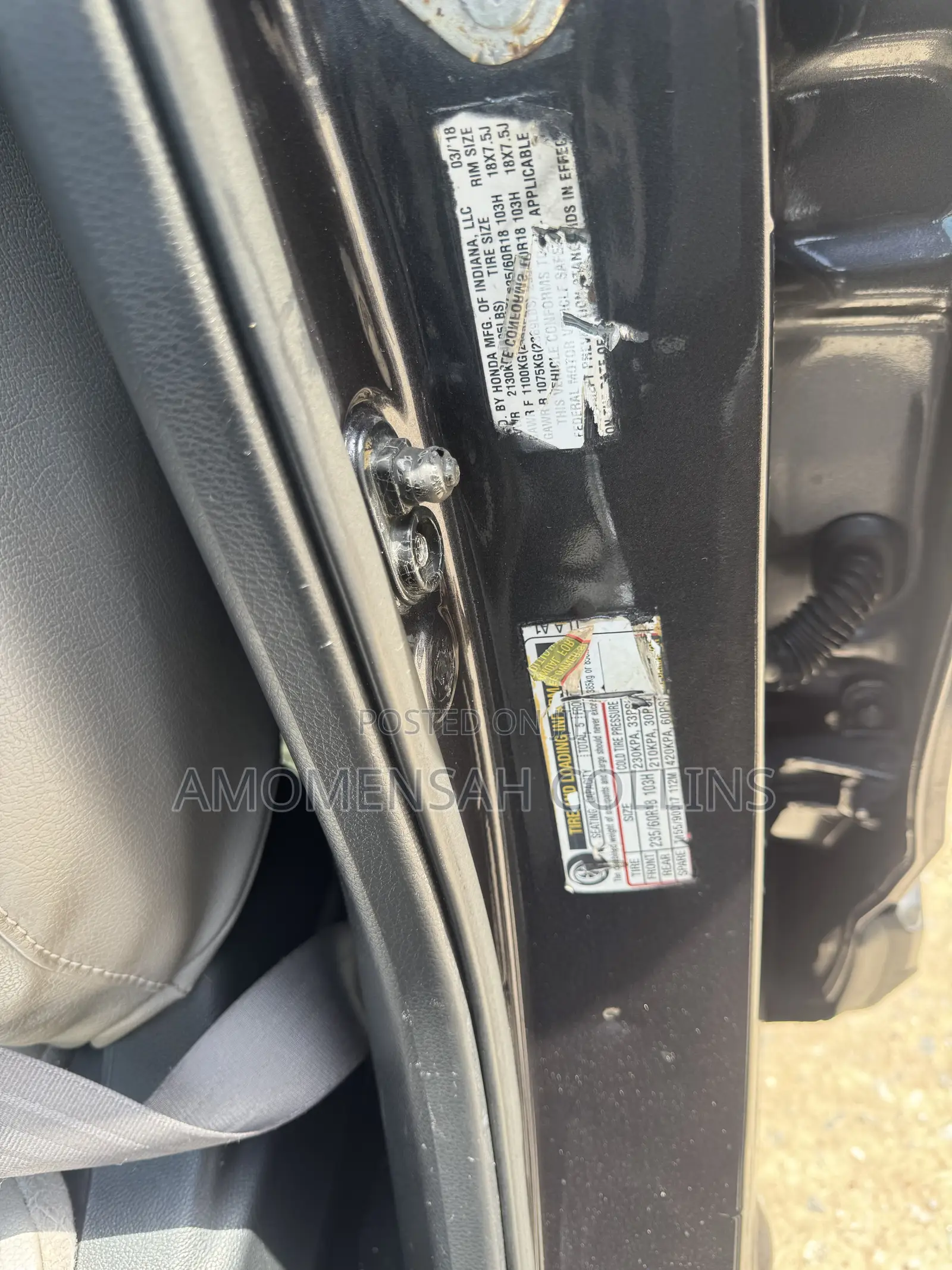 Honda CR-V EX-L AWD 2018 Black