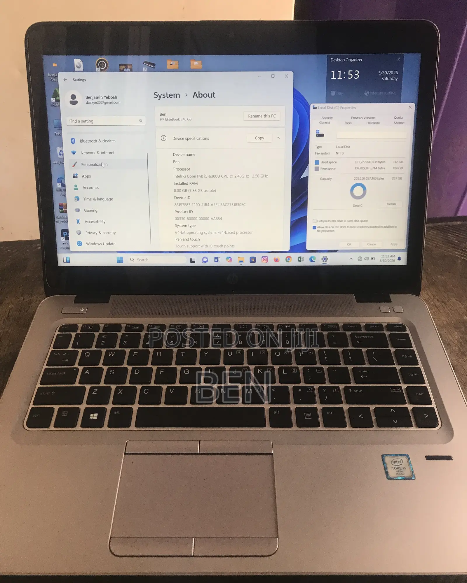 Laptop HP EliteBook 840 G3 8GB Intel Core i5 SSD 256GB