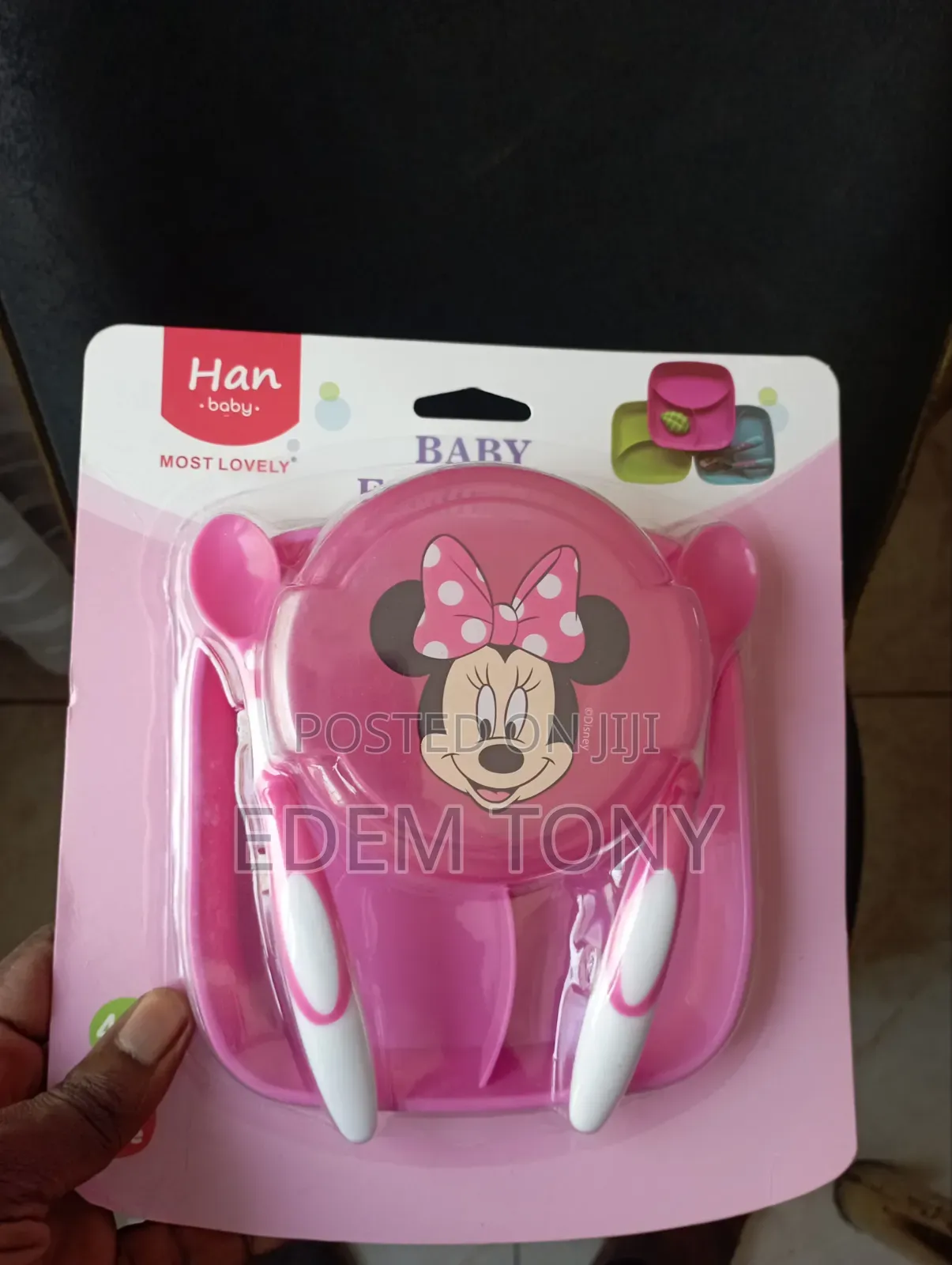 Mickey Mouse Baby/Toddler Feeding Set.Bowl With Lid Two Spoons.