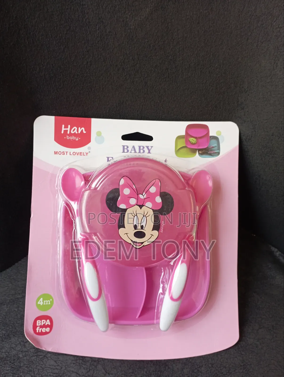 Mickey Mouse Baby/Toddler Feeding Set.Bowl With Lid Two Spoons.