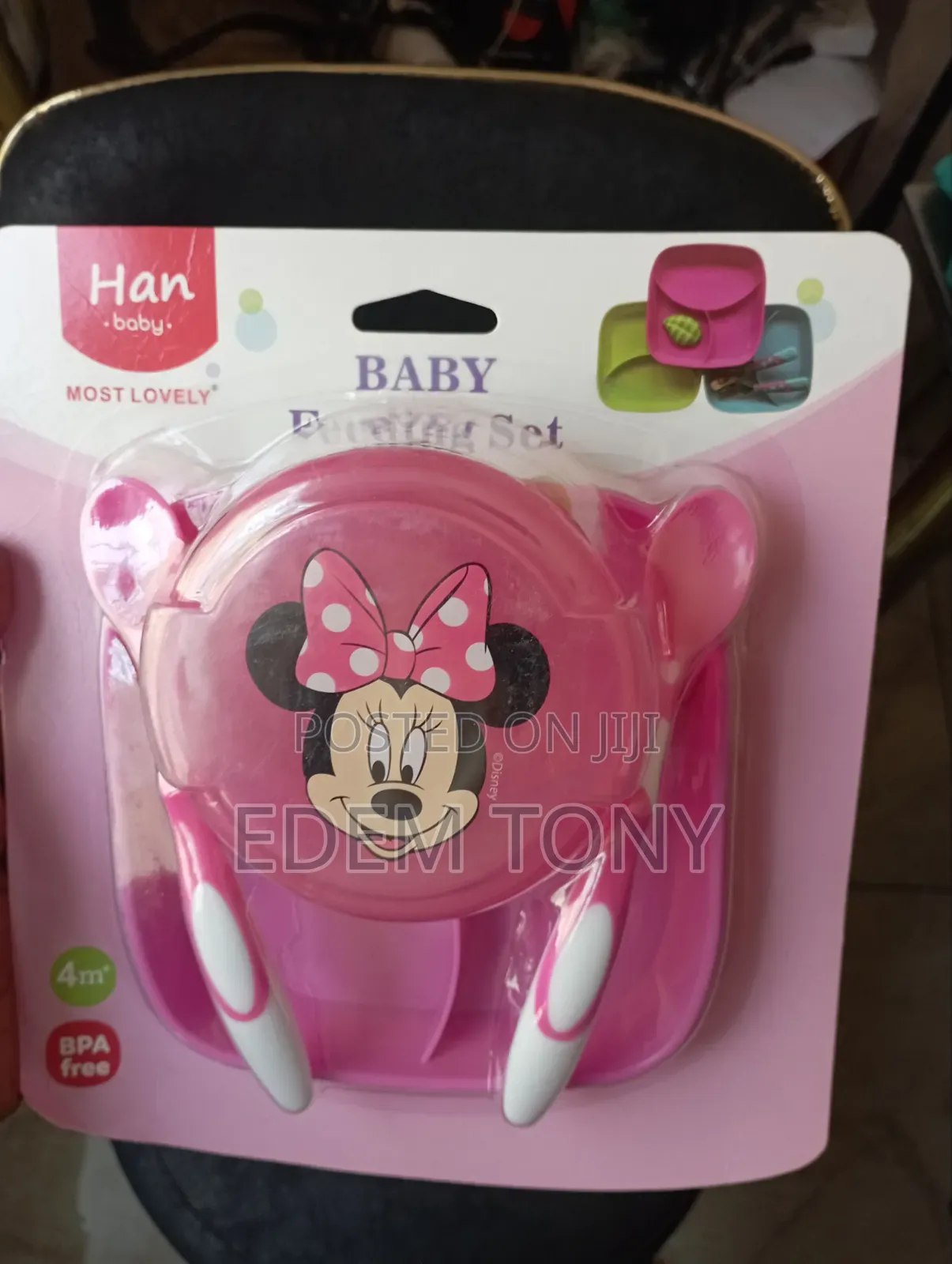 Mickey Mouse Baby/Toddler Feeding Set.Bowl With Lid Two Spoons.