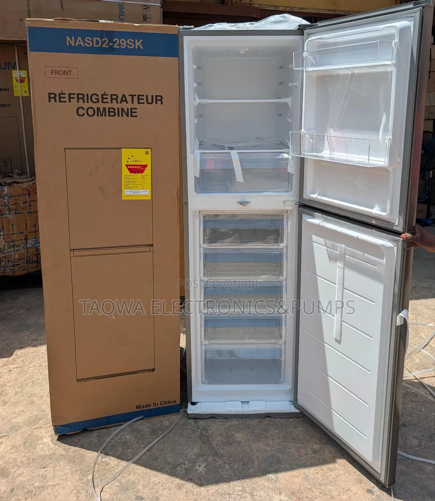 Nasco 251l Bottom Freezer Fridge