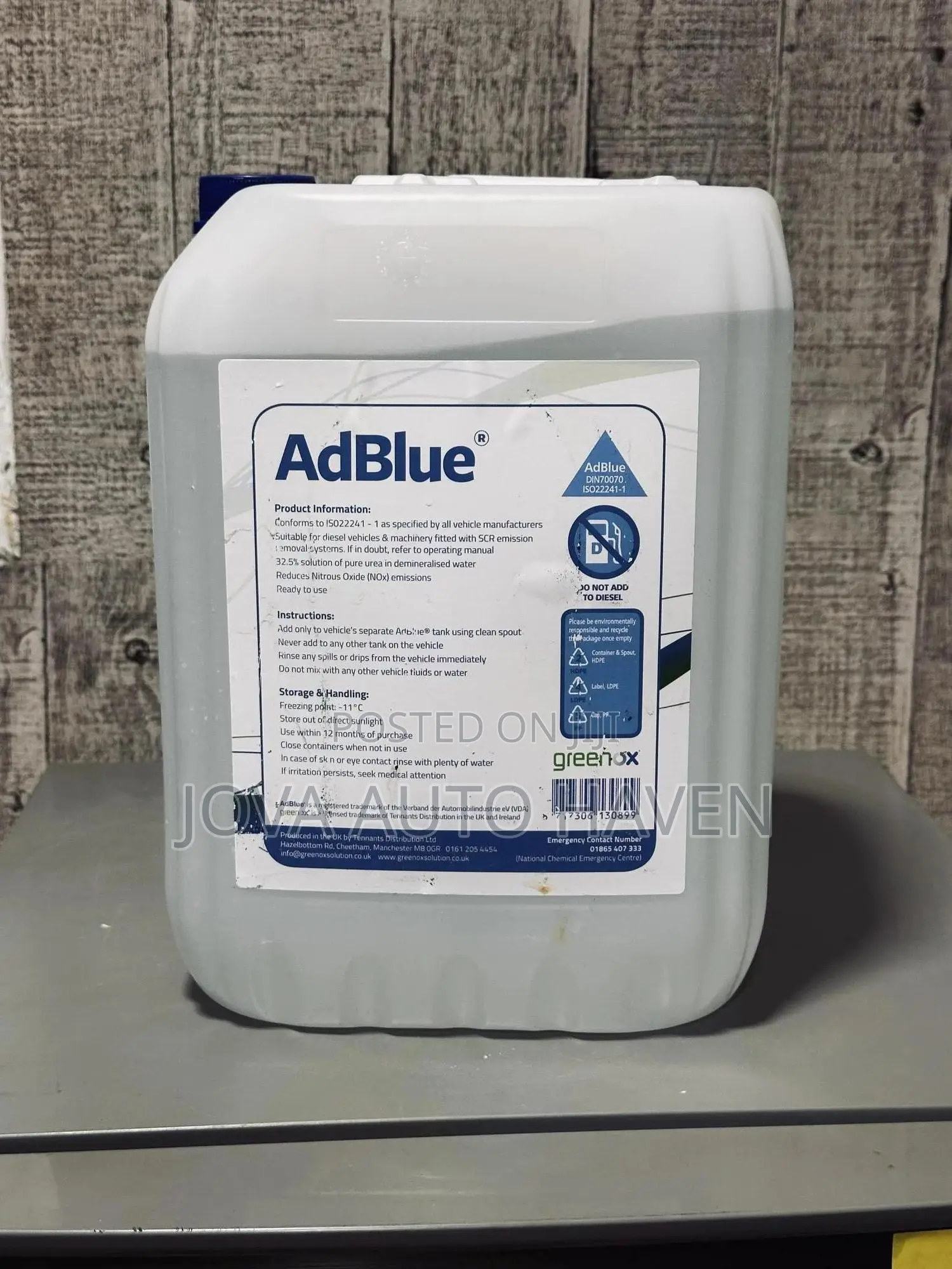Adblue Diesel Exhaust Fluid (Def) 10 Litres – Iso 22241 Certified