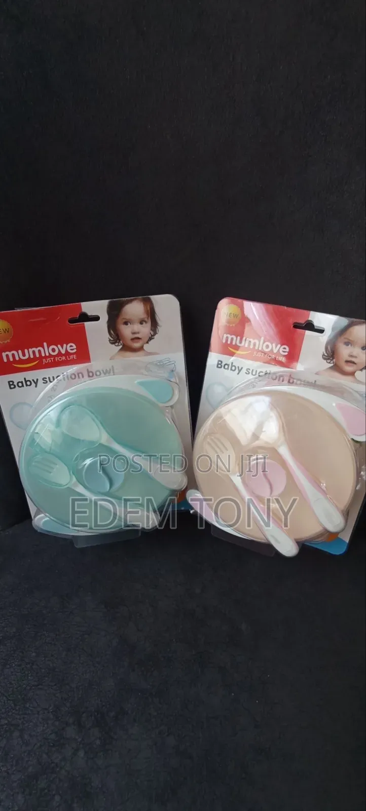 Mumlove Baby Suction Bowl Feeding Sets With Fork and Spoon