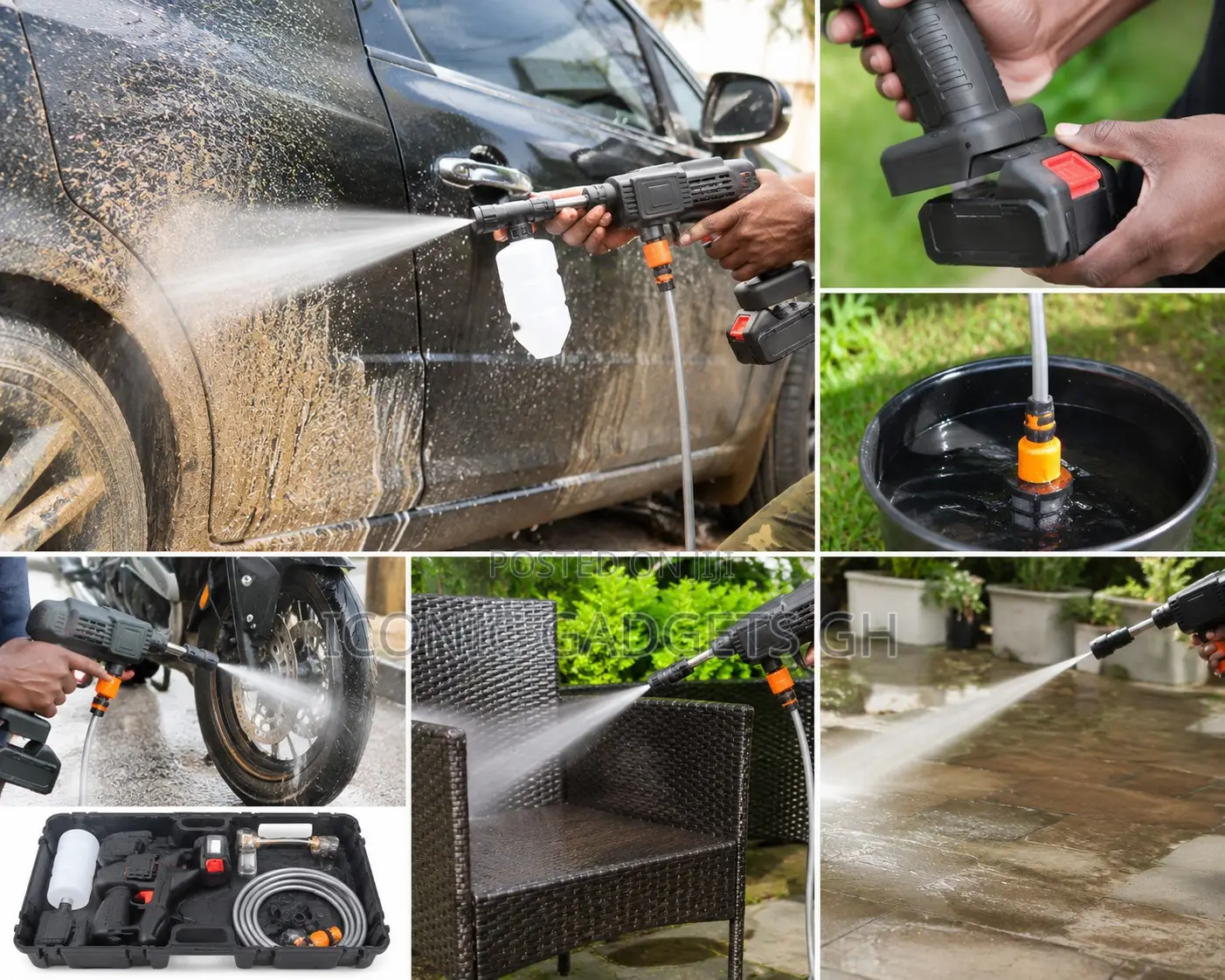 Cordless Portable High-Pressure Washer Gun