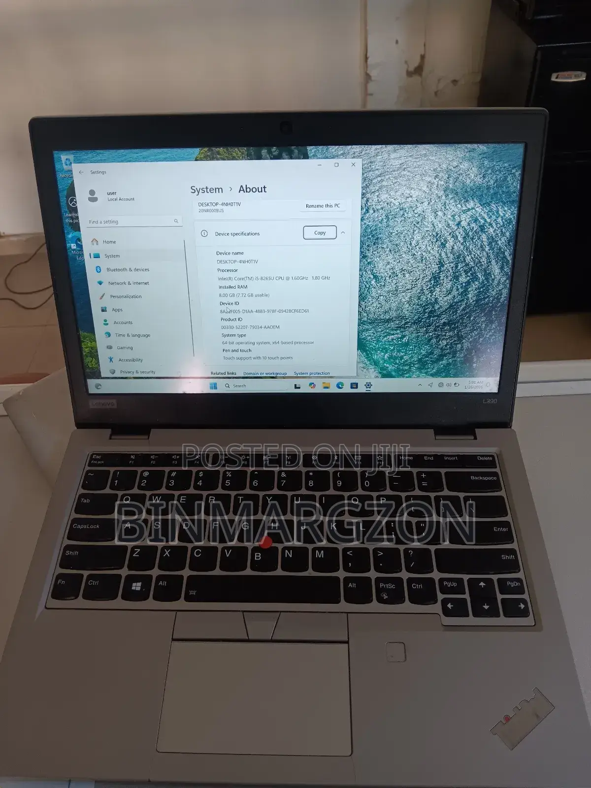 Laptop Lenovo ThinkPad T490s 8GB Intel Core i5 SSD 256GB