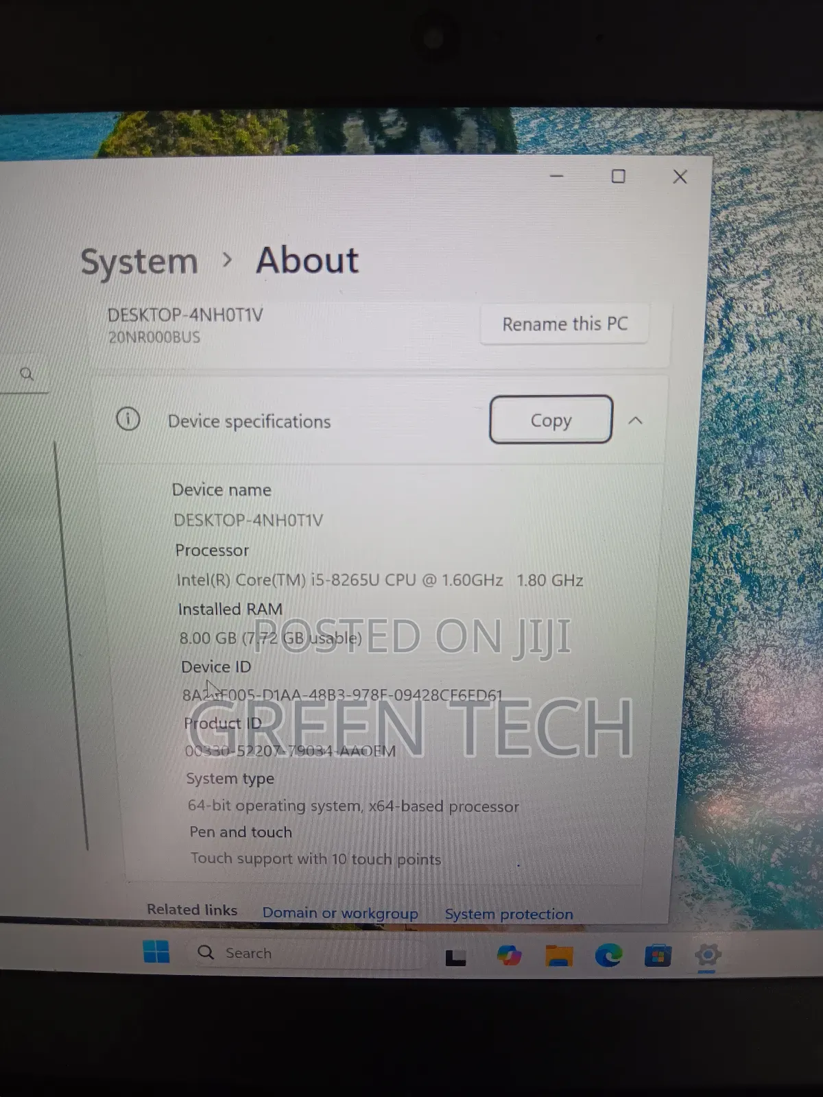 Laptop Lenovo ThinkPad T490s 8GB Intel Core i5 SSD 256GB