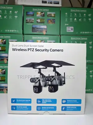 Dual Lens Dual Screen Double Solar 4g CCTV Camera