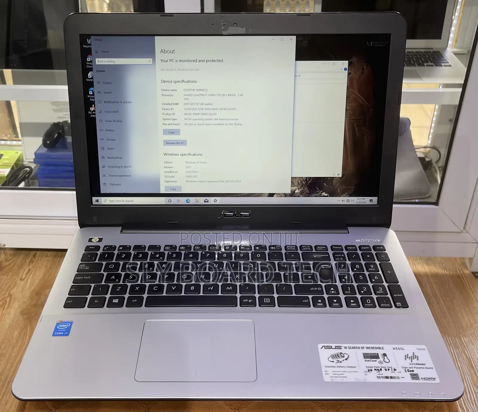 Laptop Asus X555LA 8GB Intel Core i7 SSD 256GB