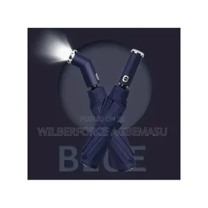 Adjustable Rotating Umbrella With Led Flashlight
