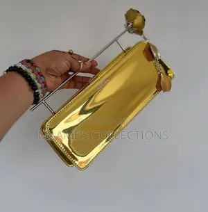 Metallic Structured Party Clutch Bag / Handbag