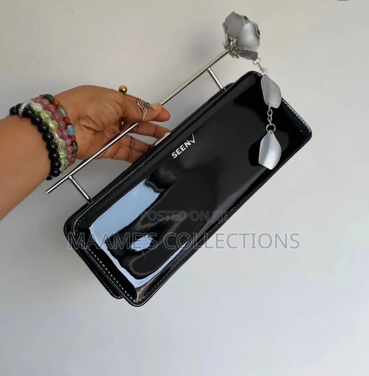 Metallic Structured Party Clutch Bag / Handbag