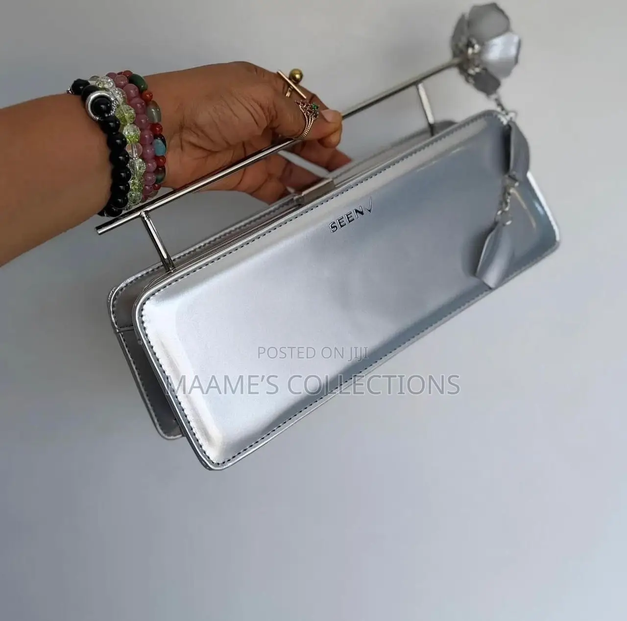 Metallic Structured Party Clutch Bag / Handbag